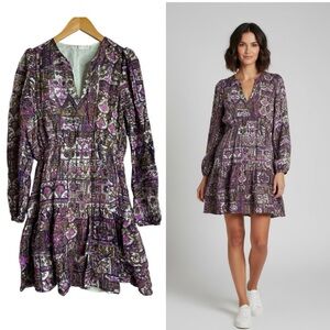 Marie Oliver Mini Dress S Purple Preston